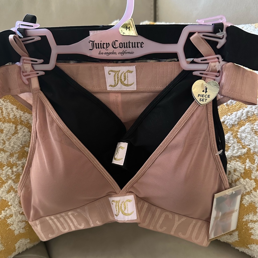 Juicy Couture Bra Set - Black and Pink